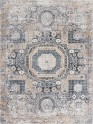Traditional/Transitional Charcoal/Black Area Rug: Regal Smolder 1819087: Midnight/Tan (Power-Loomed Area Rug)