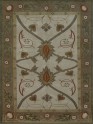Bohemian Grey/Silver Wool Area Rug: Stickley Cottage Garden RU-1110 (Hand-Knotted Area Rug)