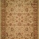 Traditional Ivory/White Wool Area Rug: Regal Archimedes 181259: Ivory/Brown (Hand-Knotted Area Rug)