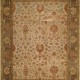 Traditional Ivory/White Wool Area Rug: Regal Archimedes 181759: Ivory/Black (Hand-Knotted Area Rug)