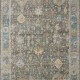 Traditional Charcoal/Black Wool Area Rug: Regal Aficionado 181182: Charcoal Grey/Antique Indigo (Hand-Knotted Area Rug)