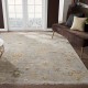 Transitional/Transitional Grey/Silver Wool Area Rug: Regal Akasha 181524: Pearl Grey (Hand-Knotted Area Rug)