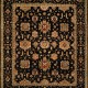Traditional Charcoal/Black Wool Area Rug: Regal Baltic Grove 182415: Black (Hand-Knotted Area Rug)