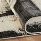 Transitional/Modern Ivory/White Wool Area Rug: Regal Estelle 185755: Chalk/Black (Handmade Area Rug)