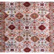 Bohemian/Traditional Grey/Silver Wool Area Rug: Karachi Mughal 10469: Silver (Hand-Knotted Area Rug)