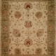 Traditional Ivory/White Wool Area Rug: Regal Old Urban 1815914: Ivory/Green (Hand-Knotted Area Rug)