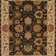 Traditional/Bohemian Charcoal/Black Wool Area Rug: Regal Sudan 1819001: Black/Ivory (Handmade Area Rug)
