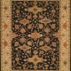 Traditional/Bohemian Charcoal/Black Wool Area Rug: Regal Sudan 1819741: Black/Ivory (Handmade Area Rug)