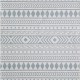 Modern/Bohemian/Indoor-Outdoor White/Ivory Area Rug: Madison Providence 13167775: Ivory/Aqua (Power-Loomed Area Rug)