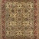 Traditional Ivory/White Wool Area Rug: Stickley Mughal Lattice RU-3750 (Hand-Knotted Area Rug)